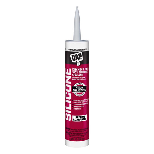DAP Clear Silicone Kitchen and Bath Sealant 10.1 oz