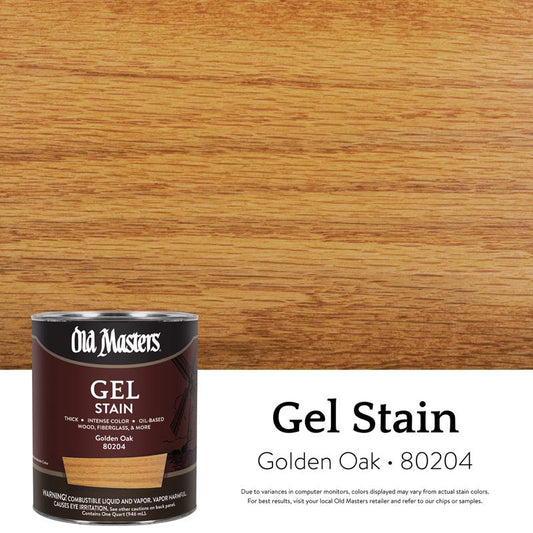 Old Masters Semi-Transparent Golden Oak Oil-Based Alkyd Gel Stain 1 qt