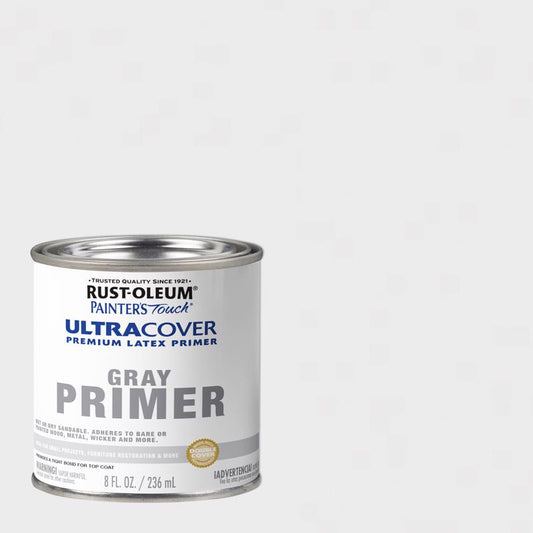 Rust-Oleum Painter's Touch Gray Flat Water-Based Latex Ultra Cover Primer 0.5 pt
