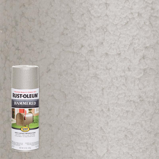 Rust-Oleum Stops Rust Hammered White Spray Paint 12 oz