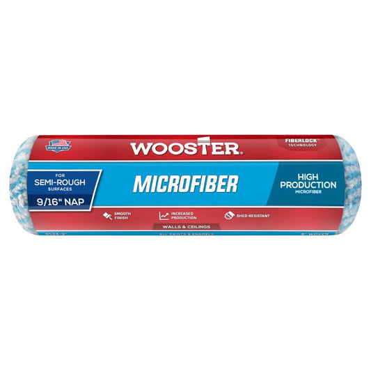 Wooster Microfiber 9 in. W X 3/8 in. Paint Roller Cover 1 pk