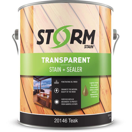 Storm System Transparent Teak Oil-Based Alkyd Exterior Stain 1 gal