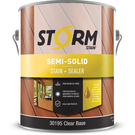 Storm System Semi-Solid Tintable Clear Oil-Based Penetrating Oil Exterior Stain 1 gal