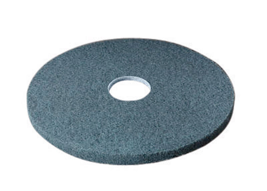 3M Scotch-Brite 17 in. D Non-Woven Natural/Polyester Fiber Floor Pad Blue