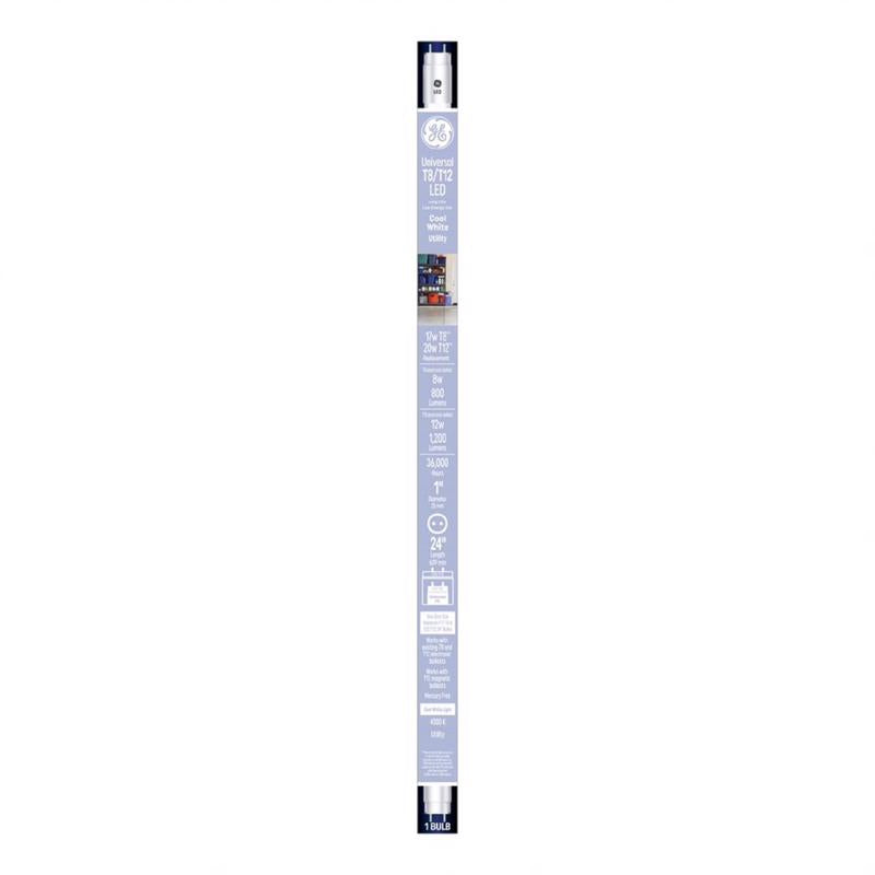 GE T8 Cool White 24 in. G13 (Medium Bi-Pin) T8 LED Linear Tube 20 Watt Equivalence 1 pk