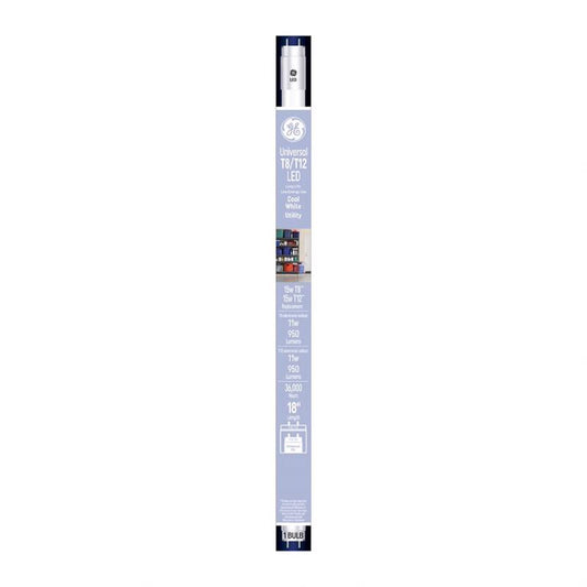 GE LED Cool White 18 in. G13 T8/T12 Linear Light 15 Watt Equivalence 1 pk