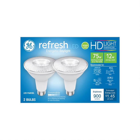 GE Refresh HD PAR 30L E26 (Medium) LED Bulb Daylight 75 Watt Equivalence 2 pk