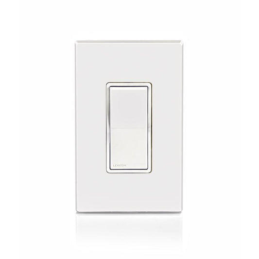 Leviton Single Pole Rocker Switch White 1 pk