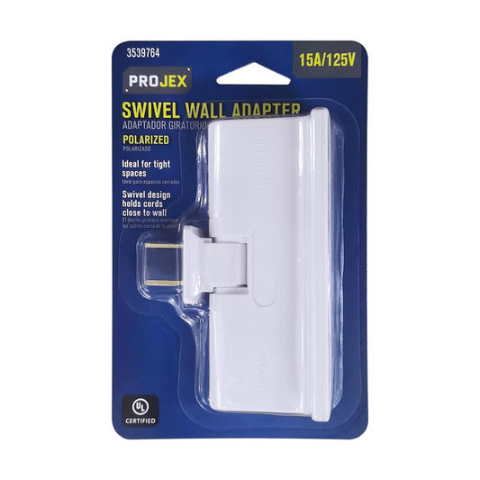 Projex Grounded 3 outlets Swivel Tap Adapter 1 pk
