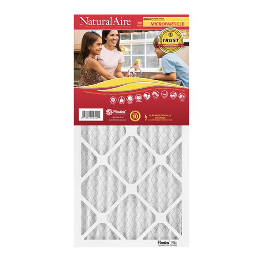 NaturalAire 12 in. W X 24 in. H X 1 in. D Synthetic 10 MERV Pleated Microparticle Air Filter 1 pk