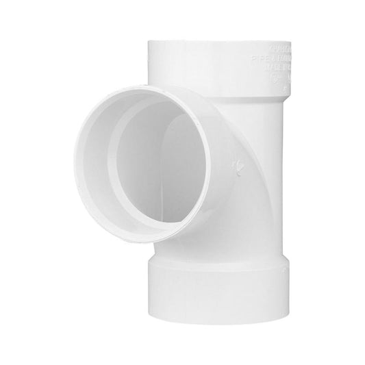 Charlotte Pipe Schedule 40 1-1/4 in. Hub X 1-1/4 in. D Hub PVC Sanitary Tee 1 pk