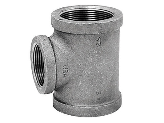 Anvil 3/4 in. FPT X 1/2 in. D FPT 3/4 in. D FPT Black Malleable Iron Reducing Tee