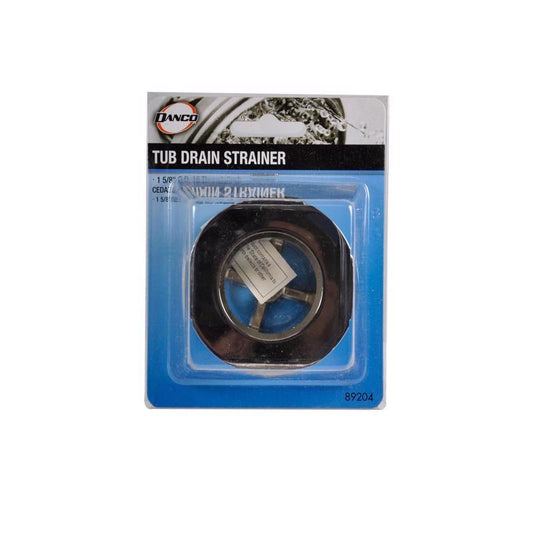 Danco 2-3/4 in. D Chrome Black/Silver Brass Drain Strainer