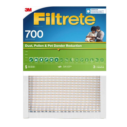 Filtrete 20 in. W X 30 in. H X 1 in. D Polypropylene 700 MPR Pleated Air Filter 1 pk