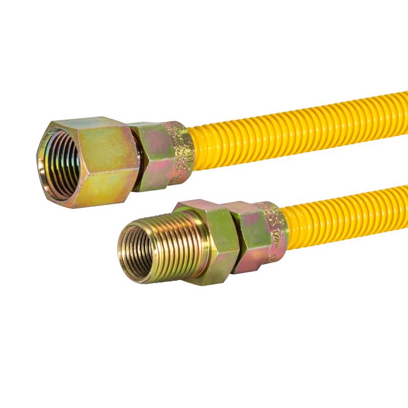 Eastman 1/2 in. FIP X 1/2 in. D MIP 48 in. Stainless Steel Gas Connect ...