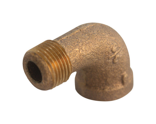 JMF Company 1-1/2 in. FPT X 1-1/2 in. D MPT Red Brass 90 Degree Street Elbow