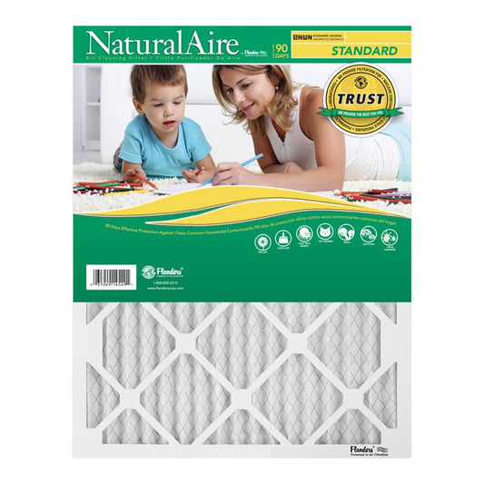 NaturalAire 20 in. W X 25 in. H X 1 in. D Synthetic 8 MERV Pleated Air Filter 1 pk