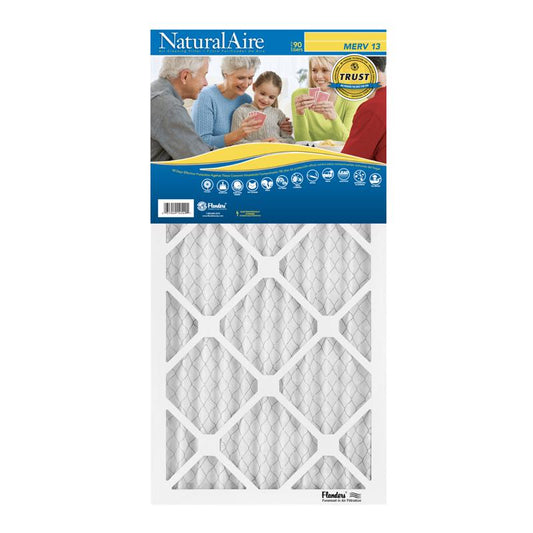 NaturalAire 12 in. W X 24 in. H X 1 in. D Polyester Synthetic 13 MERV Pleated Air Filter 1 pk