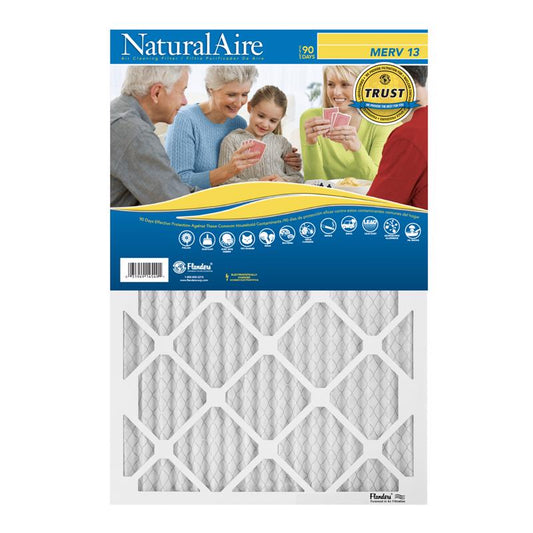 NaturalAire 14 in. W X 25 in. H X 1 in. D Polyester 13 MERV Pleated Air Filter 1 pk