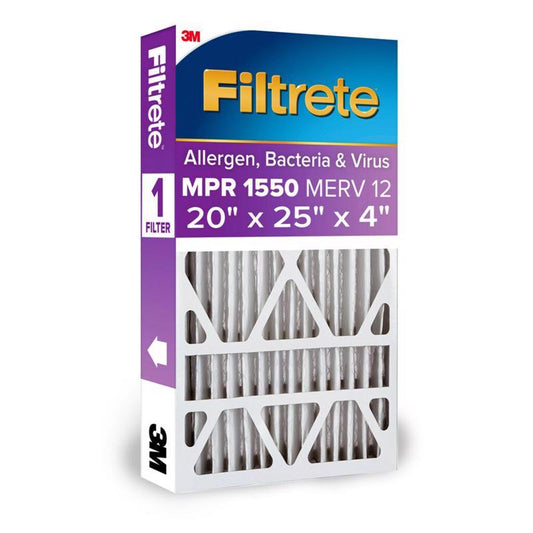 Filtrete Slim 25 in. W X 20 in. H X 4 in. D Polyester 1550 MPR Pleated Allergen Air Filter 1 pk