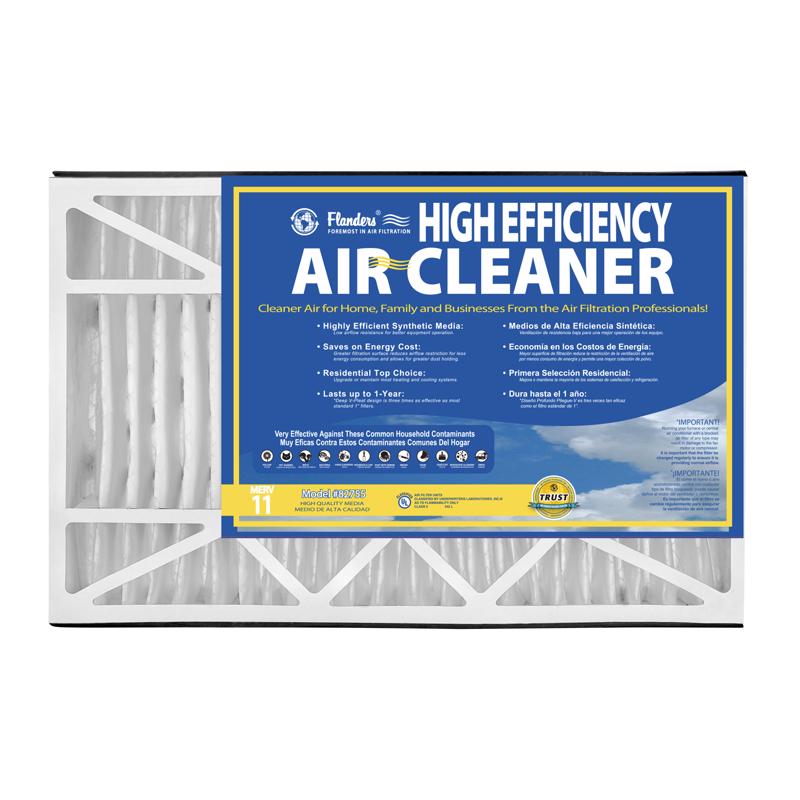 Flanders 25 in. W X 16 in. H X 5 in. D 11 MERV Pleated Air Filter 1 pk