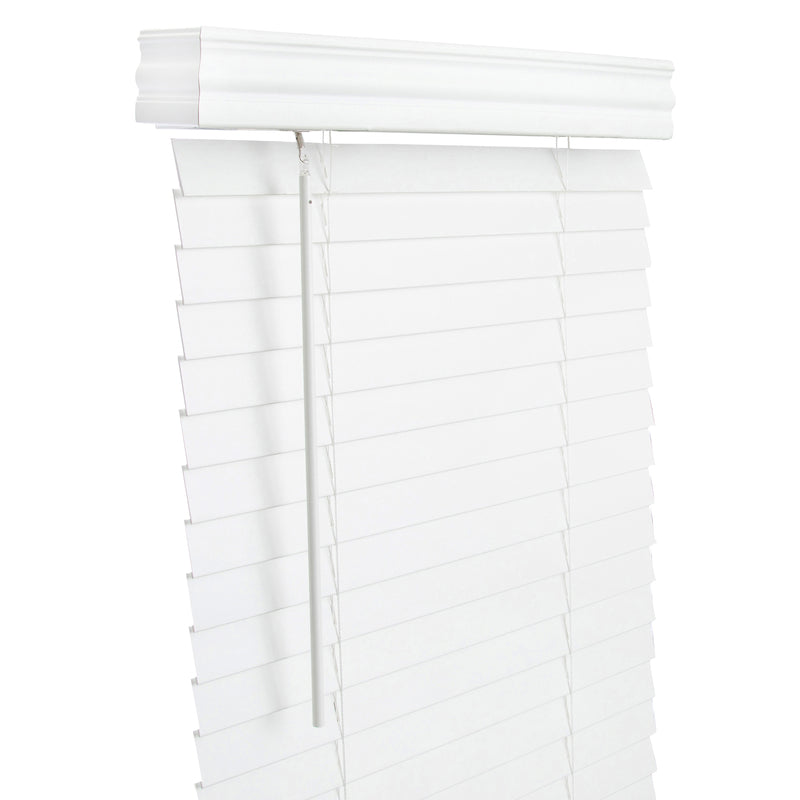 Living Accents Faux Wood 2 in. Blinds 72 in. W X 60 in. H White Cordless