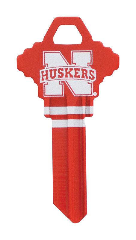 HILLMAN NCAA Nebraska Huskers House/Office Key Blank 68 SC1 Single For Schlage Locks