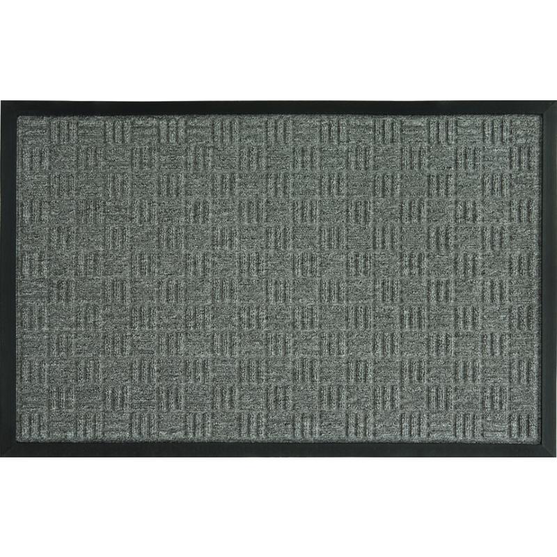 Sports Licensing Solutions 18 in. W X 30 in. L Gray Parquet Rubber Door Mat