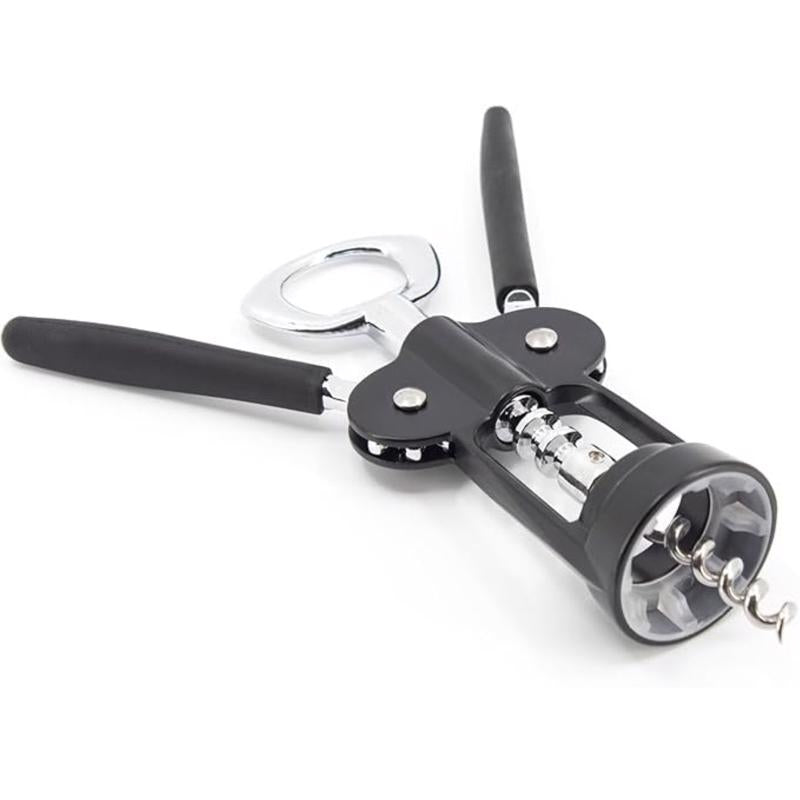 Farberware Black/Silver Plastic/Stainless Steel Wing Corkscrew