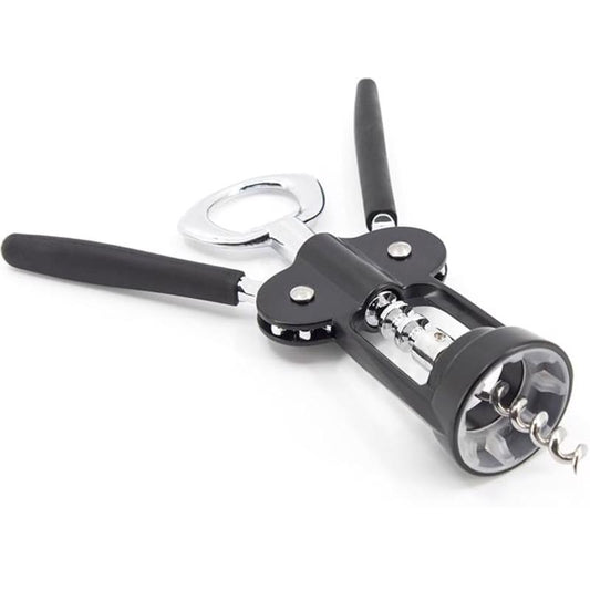 Farberware Black/Silver Plastic/Stainless Steel Wing Corkscrew