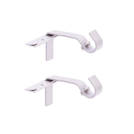 Kenney Fast Fit Brushed Nickel Silver Curtain Rod Bracket 5/8 in. L