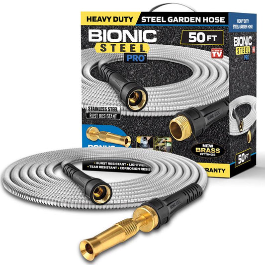Bionic Steel Pro 5/8 in. D X 50 ft. L Heavy Duty Commercial Grade Garden Hose