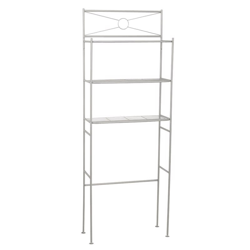 Zenna Home 64.6 in. H X 23.6 in. W X 10.37 in. L Satin Nickel Silver Space Saver