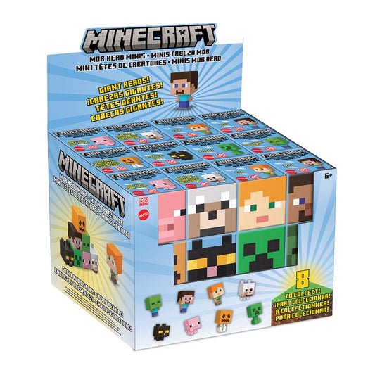 Mattel Minecraft Mob Head Minis Steve Figure Multicolored
