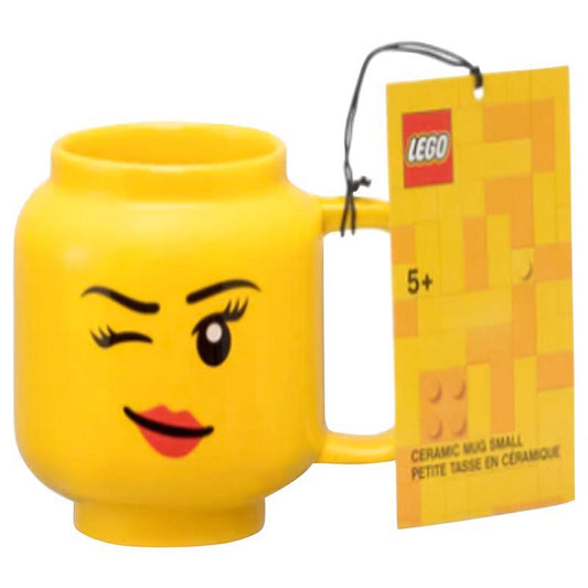LEGO 7.6 oz Yellow BPA Free Winking Girl Mug
