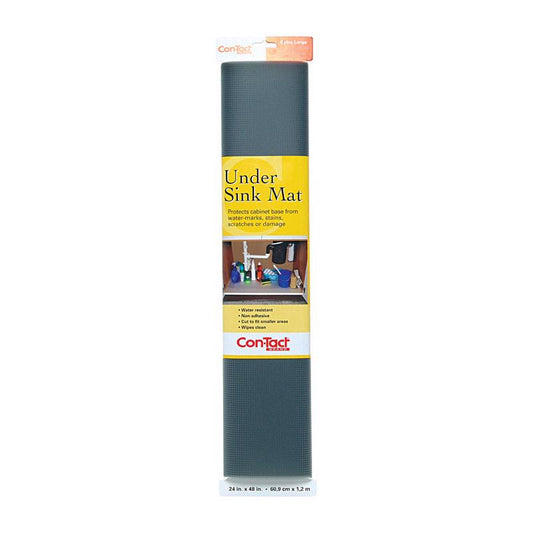 Con-Tact 4 ft. L X 24 in. W Gray Non-Adhesive Under Sink Mat