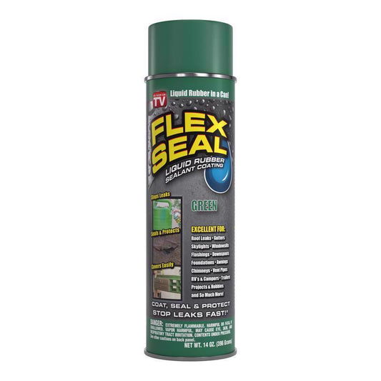 Flex Seal Family of Products Flex Seal Green Rubber Spray Sealant 14 oz