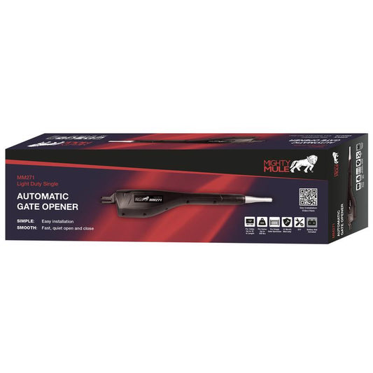 Mighty Mule MM271 Single Arm Gate Opener 12 V AC/Battery Powered Automatic Gate Opener