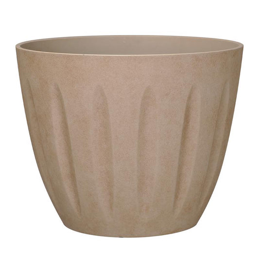 L&G 10 in. H X 12 in. W X 12 in. D X 12 in. D Polyresin Spritzer Planter Terracotta
