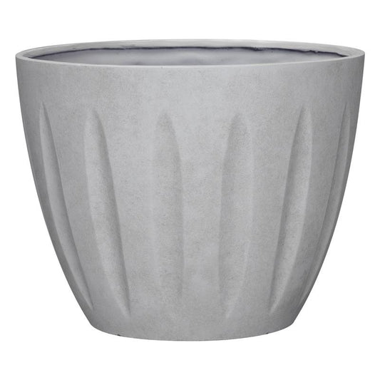 L&G 13 in. H X 16 in. D Polyresin Spritzer Planter Stone