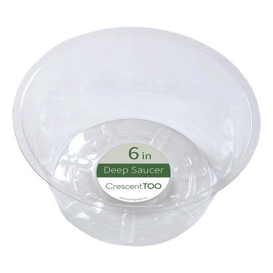 Crescent Garden 2.9 in. H X 6 in. D Plastic Deep Plant Saucer Clear