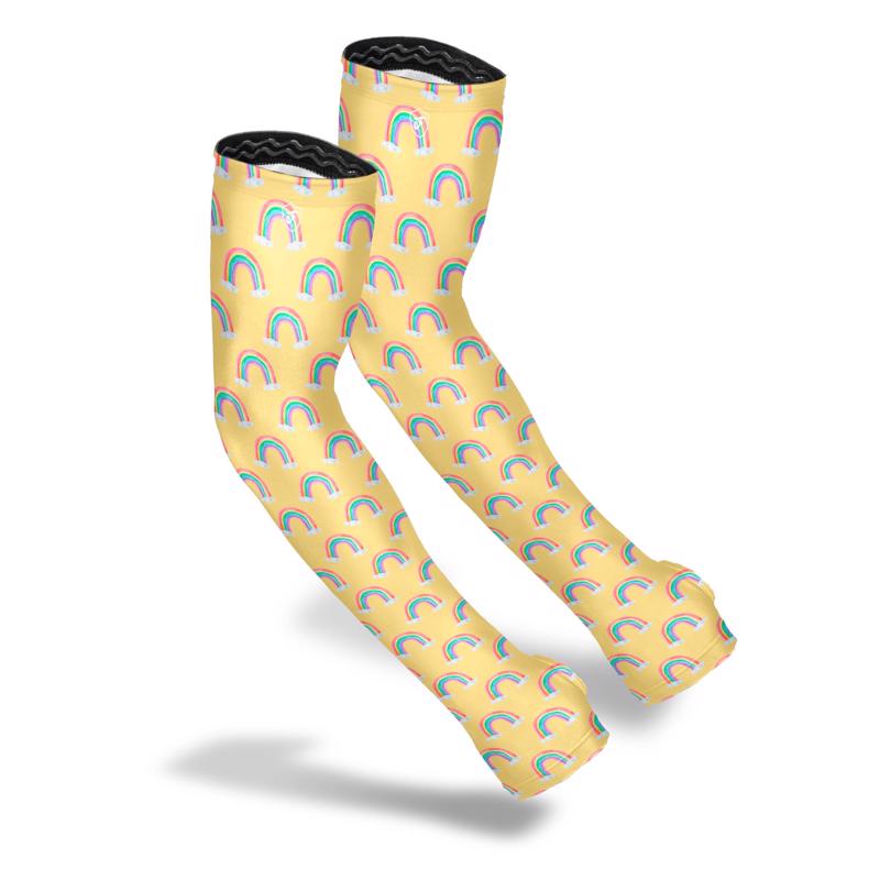 Farmers Defense S Polyester/Spandex Rainbow Yellow Protection Sleeves