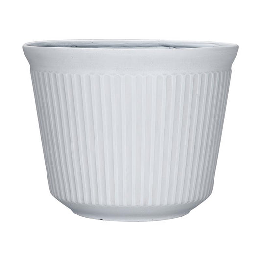 L&G 9.33 in. H X 12 in. W X 12 in. D X 12 in. D Polyresin Finola Planter White