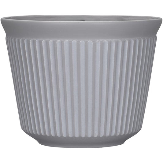 L&G 9.33 in. H X 12 in. W X 12 in. D X 12 in. D Polyresin Finola Planter Cement