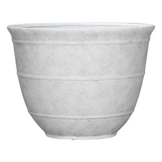 L&G 9 in. H X 12 in. W X 12 in. D X 12 in. D Polyresin Brighton Planter White