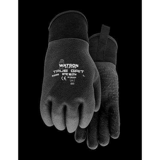 Watson Gloves L PVC True Grit Black Dipped Gloves