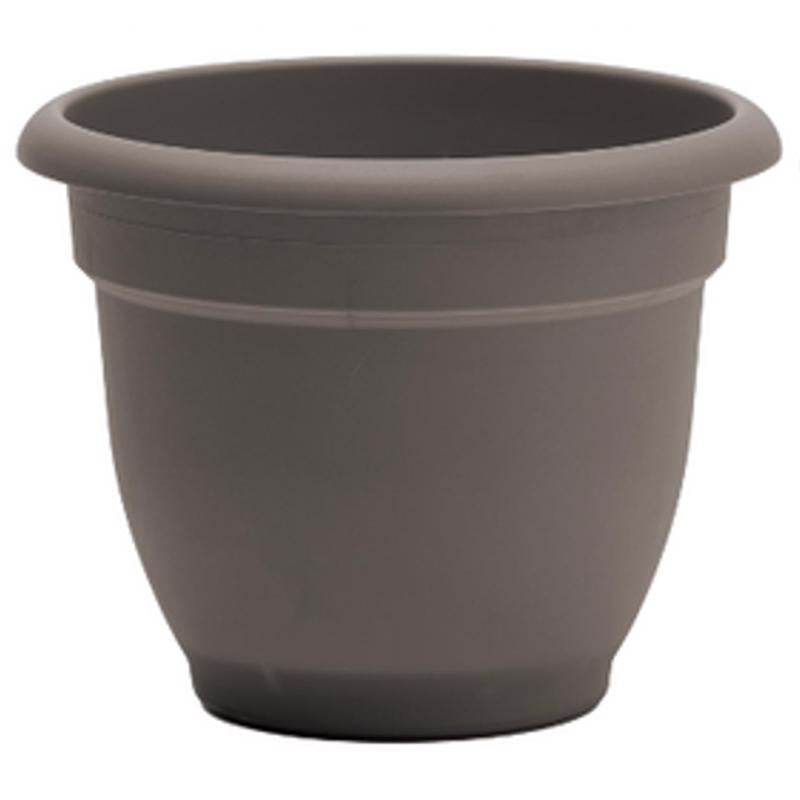 Bloem Ariana 13.75 in. H X 17.75 in. W X 16 in. D Plastic Traditional Planter Peppercorn