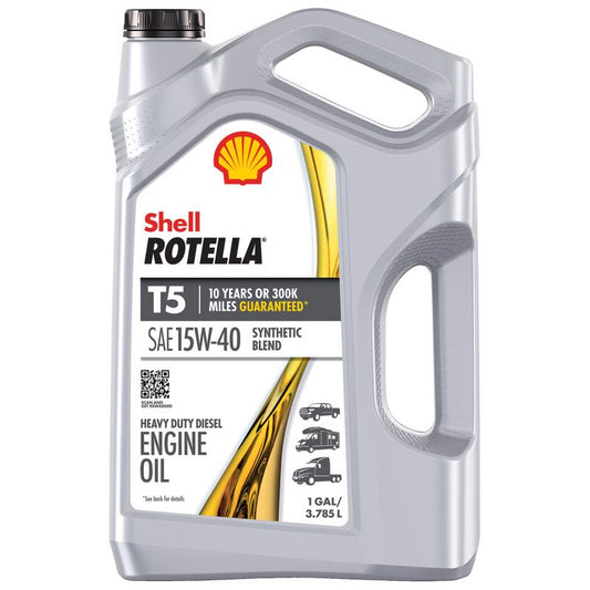 Shell Rotella T5 15W-40 Diesel Synthetic Blend Engine Oil 1 gal 1 pk
