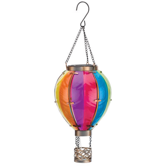 Regal Art & Gift Multicolored Glass/Metal 15 in. H X 5 in. L X 5 in. W Hot Air Balloon Lantern