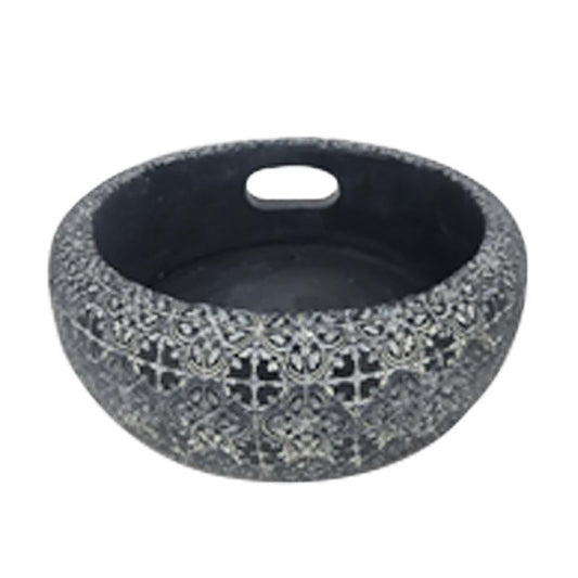 Exhart Black/Gray Resin 5 in. L X 5 in. W Echo Dot Holder Outdoor Decoration